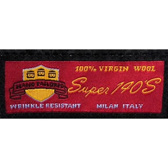 Mantoni Super 140s Mens 40s Wool Blue Striped Blazer Jacket 3 button EUC - Picture 12 of 13